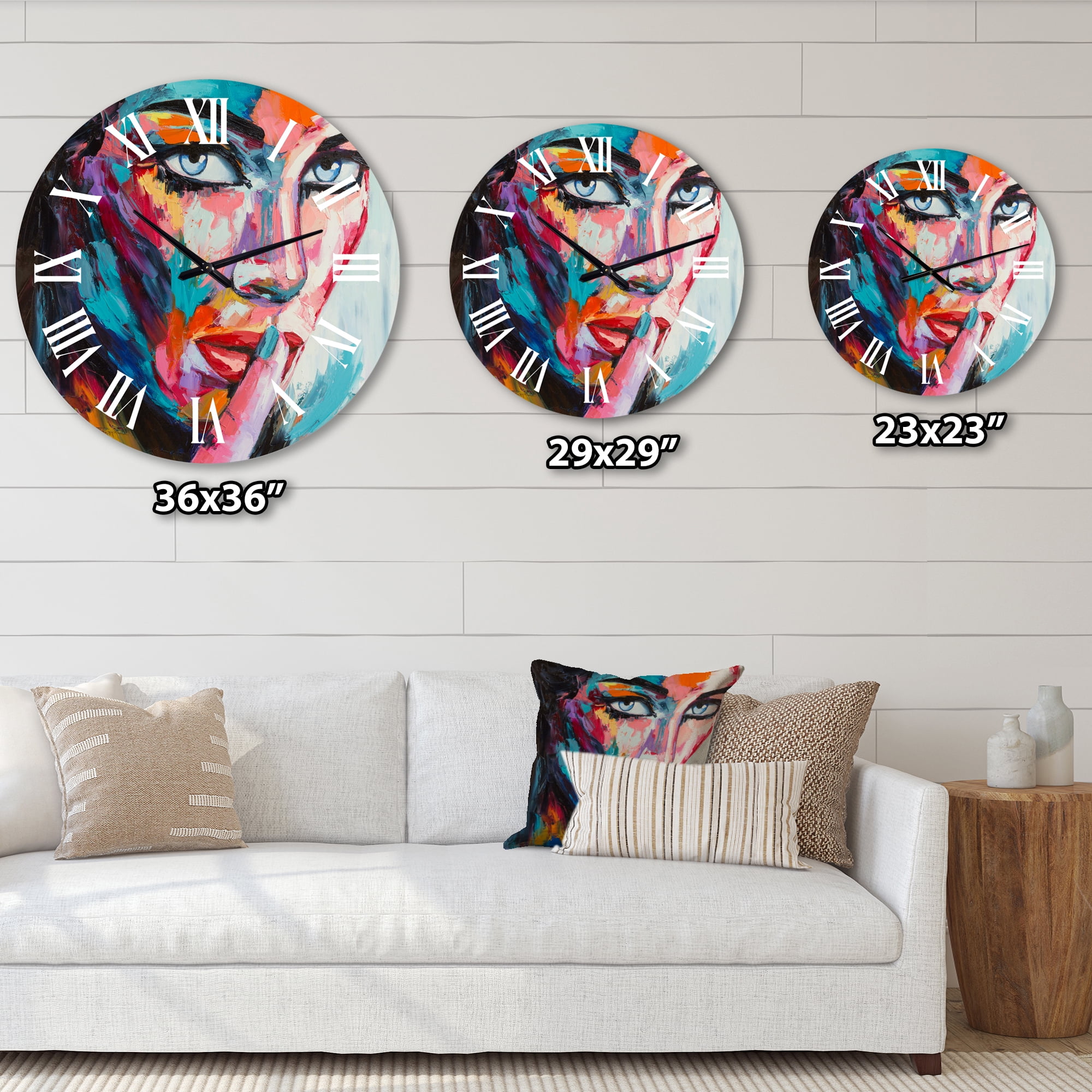 Designart 1 in Modern,Contemporary Wall Clock