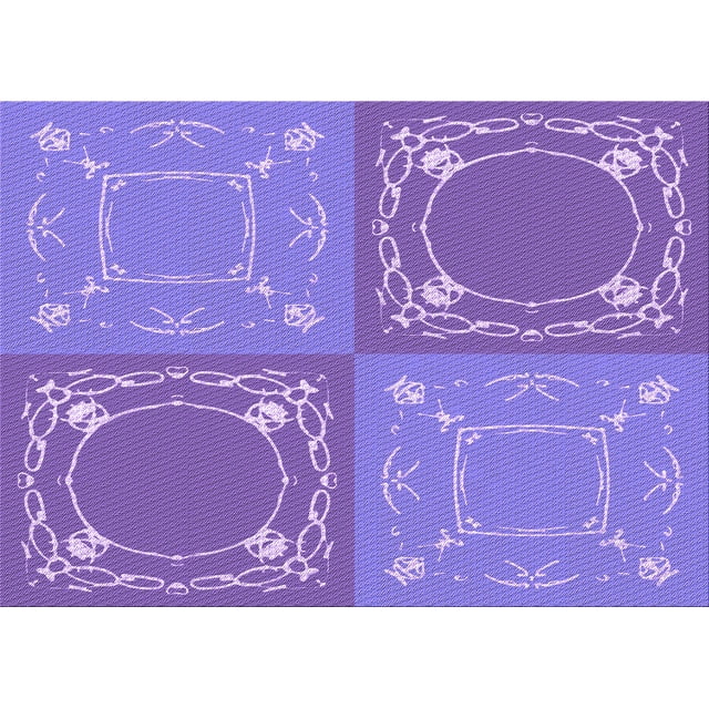 Ahgly Company Machine Washable Indoor Rectangle Transitional Purple Mimosa Purple Area Rugs, 7' x 10'