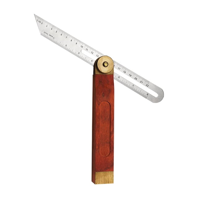 Escuadra falsa de carpintero, escuadra combinada de 20, transportador de ángulos de madera y metal, regla de tope de escuadra de carpintero, calibre de marcado ajustable, con función de bloqueo