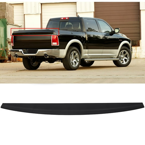 SCITOO 1pcs ABS Top Rear Tailgate Moulding Trim fit for 2010-2018 for Dodge for Ram 2500 3500(Replaces 02ETM3701ABK CH1909100)