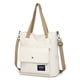 thumbnail image 2 of Bolsa bandolera de lona Bolsa bandolera de gran capacidad Bolsa tote retro (Blanco) Hugtrwg Para Estrenar, 2 of 8