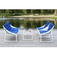 thumbnail image 6 of SAFAVIEH Outdoor Collection Berkane 4-Piece Outdoor Set White/Navy, 6 of 14