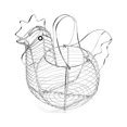 thumbnail image 1 of Cesta metálica de liquidación Zmeidao, estante con forma de pollo, cesta de alambre metálico y cesta para aperitivos de frutas, cocina, 1 of 8