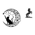 thumbnail image 1 of Escultura de metal para decoración de pared, diseño de gato y caballo, con diseño de y , ideal como adorno para dormitorio, paisaje, re, 1 of 8