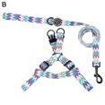 thumbnail image 2 of Flmtop Traction Rope Printing Accessories Polyester Dog Training Harness Vest Leash for Walking Blue, 2 of 9