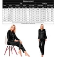 thumbnail image 6 of Womens Silk Satin Pajamas Loungewear Two-piece Sleepwear Button-Down Pj Set, 6 of 6