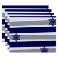 thumbnail image 2 of Simply Daisy 18" x 14" Star Stripes Stripe Print Placemats, Set of 4, 2 of 2