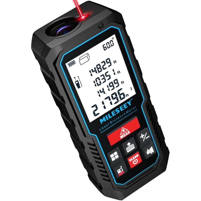 229Ft Laser Measure Device, Mileseey Digital Laser Tape Measure with Upgraded Electronic Angle Sensor, ±2mm Accuracy, Area Me
