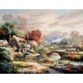 thumbnail image 2 of Lee, James 32x26 Black Ornate Wood Framed with Double Matting Museum Art Print Titled - Days End Retreat, 2 of 4