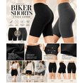 thumbnail image 2 of 2 Packs of Zenana Womens & Plus Soft Cotton Stretch Mid Thigh Length Fitness Sport Biker Shorts, 2 of 5