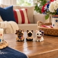 thumbnail image 3 of 5 Pack Diamond Art Kit 3D Beaded Patriotic Kitty Figurine DIY Kit, Independence Day Cat Seed Bead Weaving Craft Set, Handmade Mini Table Ornament Making Supplies for Adults Beginners, 3 of 5