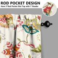 thumbnail image 4 of 3-Piece Bright Flowers Kitchen Curtain Set - Ruffled Valance and Tier Curtains with Rod Pocket, Fresh Floral Pattern for Farmhouse Kitchen Windows Decor, 54"x18" + 27.5"x36"x2, 4 of 5