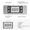 thumbnail image 4 of Graflsoa Digital Angle Finder with Magnetic Base, 90° Protractor, Inclinometer, Level Gauge, ABS Material, JD11 Model, Silver, 2 AAA Batteries Required (Not Included), 4 of 6