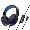 thumbnail image 1 of Twowood auricular SOYTO SY830MV 7,1 canal Auriculares de juego de micrófono sobre oído con luz para computadora portátil PC, 1 of 7
