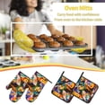 thumbnail image 5 of Cauagu Abstract Musical Faces Print Oven Mitts and Pot Holders 4 pcs Set,Extra Thicken Long Kitchen Oven Glove Potholders BBQ Gloves-Oven Mitts and Pot Holders(11 Inch), 5 of 6