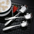 thumbnail image 6 of Fnochy Buffet Serving Spoon, Heavy Duty Square head Spoon, 6 inches Stainless Steel Serving Spoon Pack of 1, Silver - S, 6 of 9