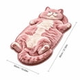 thumbnail image 3 of Fluffy Cat Rug Featuring Adorable Cartoon Feline Silhouette and Plush Faux Texture, Soft Pastel Pink Accent Piece for Cozy Pink Bedroom Rug Spaces, Cat Accessories Decor and Girls, 3 of 5