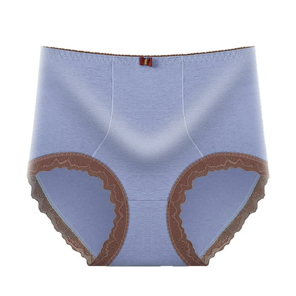 ShomPort Panties for Women Stretchy High Waist Underwear Lace Trim Comfortable Hipster Briefs