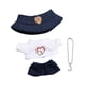 thumbnail image 2 of 4 piezas de ropa para muñecas en miniatura con camiseta, jeans, collar y sombrero, ropa para muñecas de dibujos animados, para muñecas de 5 a y verde, 2 of 9