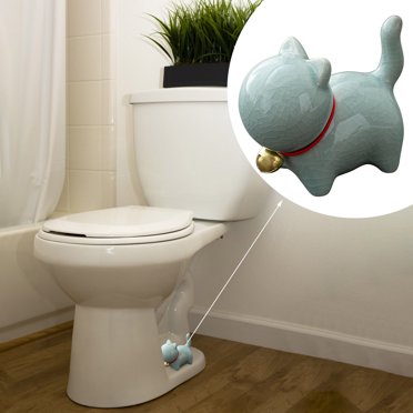 2-Pack Black Cat Toilet Bolt Caps - Cute Ceramic Bathroom Decor & Cover
