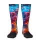 thumbnail image 1 of Fotbe Modern Art Red And Blue Colors Calcetas Divertidas Estampadas para Hombre y Mujer, Calcetas de Algodón hasta la Rodilla para Caminar, Correr, Enfermería y Embarazo, 1 of 6