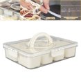 thumbnail image 4 of Contenedor De Condimento De Condimento, Multifuncional Fácil De Limpiar Servido Servicio Servicio Plastic 8 Compartimentos Para Charcuterie Snack Frutas, 4 of 7