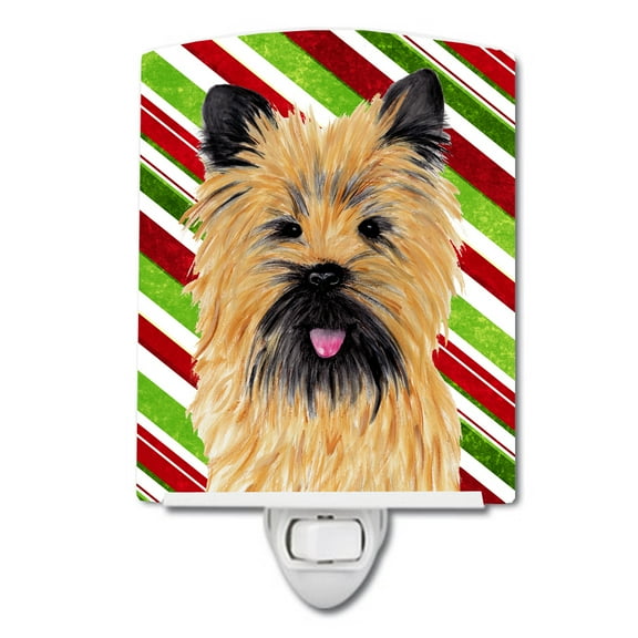 Caroline's Treasures SC9335CNL Cairn Terrier Candy Cane Holiday Christmas Ceramic Night Light, 6x4x3", multicolor