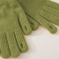 thumbnail image 5 of Audhol Knit Glove Gloves Women's Winter Padded Outdoor Cycling Car Cold Non Slip Screen Driving To Keep Warm Warm Touchscreen Gloves for Cold Weather Green One Size, 5 of 6