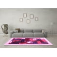 thumbnail image 3 of Ahgly Company Indoor Square Abstract Pink Contemporary Area Rugs, 5' Square, 3 of 4