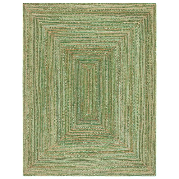 SAFAVIEH Cape Cod Miah Geometric Area Rug, Green/Natural, 9' x 12'
