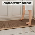 thumbnail image 4 of SIXHOME Kitchen Runner Rugs 20"x95", Non-Slip Washable Hallway Mats for Kitchen Floor, Absorbent Basketweave Decor Rug in Brown Beige, 4 of 5