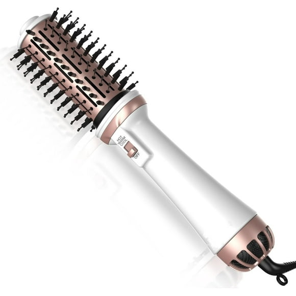 YIXIGGC Hair Dryer Brush - One Step Blow Dryer Brush for Hair Styling, Thermal Brush Hot Air Brush with Advanced Ionic Technology, Less Frizz - White DYF329-2013