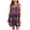 Purple, variant on IROINNID Women's Sleeveless Surplice Dress Round Neckline Summer Spaghetti s Vintage Dress Pleated Flowy Swing Tunic Mini Dress Regular Print Dress