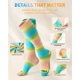 thumbnail image 4 of CAMBIVO Compression Socks for Women, 15-20 mmHg Knee High Socks 3 Pairs, Gradient Color Socks for Nurses, Running, Travel & Comfort, 4 of 7