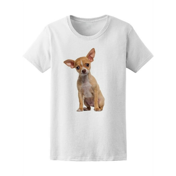 Beautiful Adorable Chihuahua Dog T-Shirt Women -Image by Shutterstock, Female Large