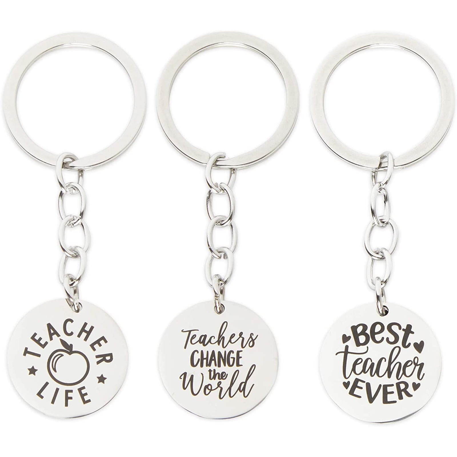 Personalised Teacher Thank You Keyring Present School Leaving Gift Science 