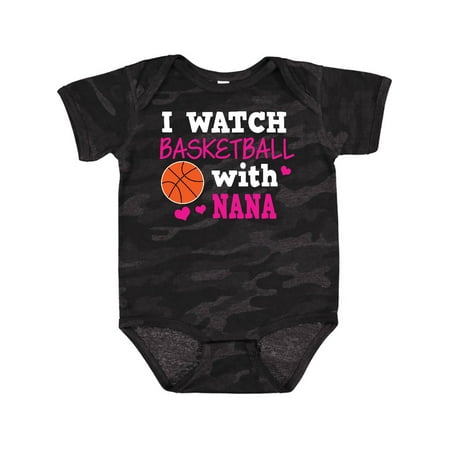 

Inktastic I Watch Basketball with Nana Gift Baby Girl Bodysuit