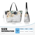 thumbnail image 4 of Fuzoiu Pumpkin And White Marble Print Waterproof Beach Tote Bag for Women Girls with Zipper,Sandproof Pool Swim Bag,Large Capacity Beach Travel Bag for Pool Swim Travel Everyday, 4 of 7