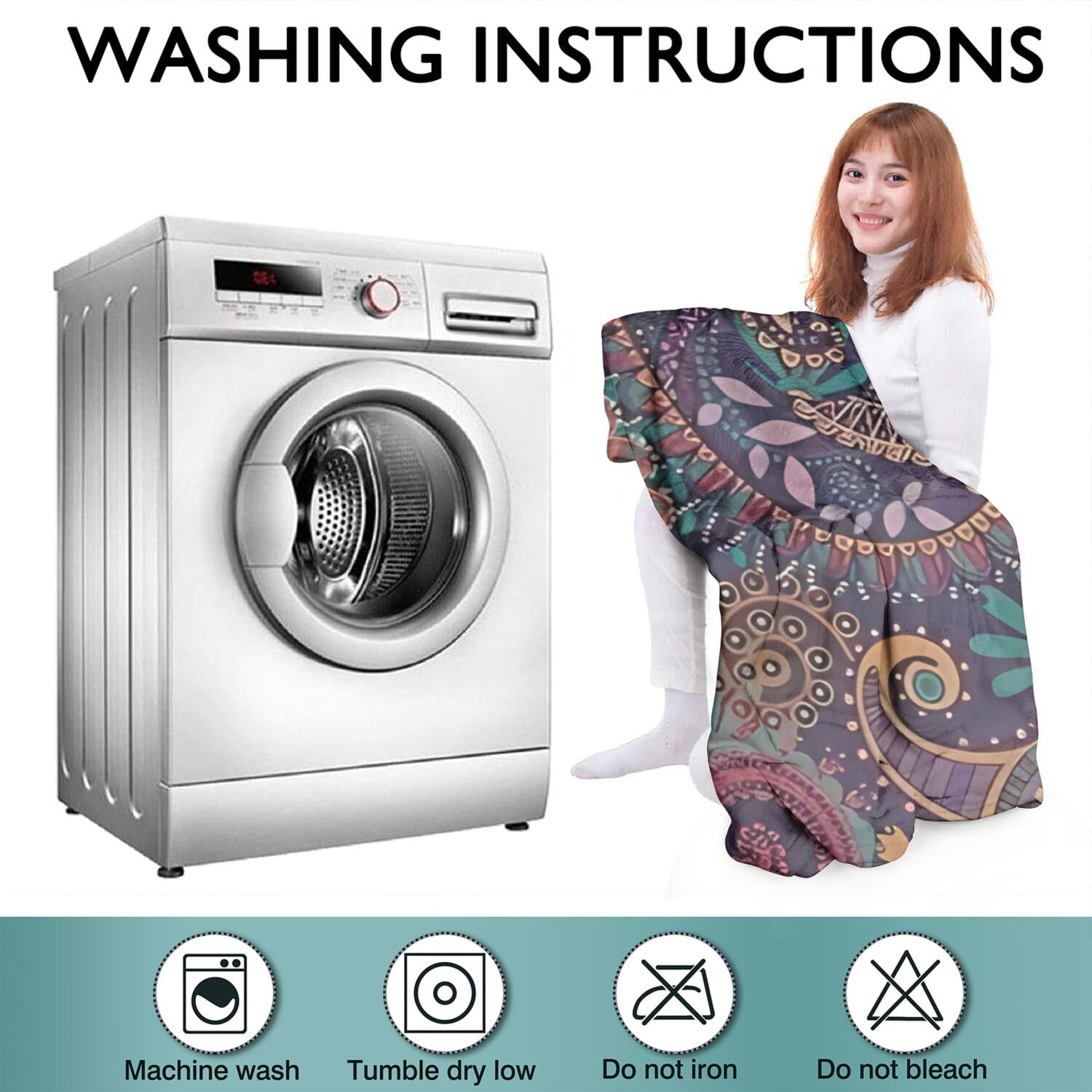 Wearable Oversized Blanket,Multicolor Paisley Pattern Wearable Blanket Hoodie for Adults,Cozy Hooded Blankets with Super Pockets,Super Warm Fuzzy Pullover for Women & Men