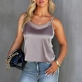 thumbnail image 2 of Breezora Lace Strap Design Sleeveless Vest Top Women's Back Detail Summer Layering Piece XXXL Size Purple, 2 of 5