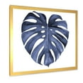 thumbnail image 2 of Designart 'Blue Watercolour Tropical Leaves III' Traditional Framed Art Print, 2 of 4