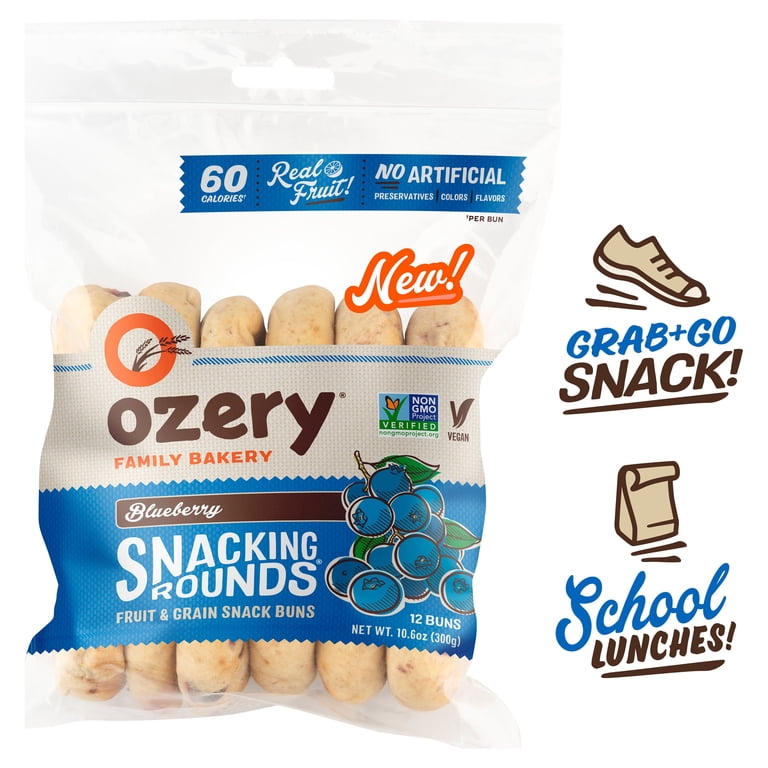 Ozery Bakery Peanut-Free Blueberry Snacking Rounds, Vegan, Healthy