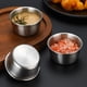 thumbnail image 3 of Taza pequeña para salsa, de acero inoxidable, para mojar salsas, pudines, condimentos, ideal para cocina, restaurantes, camping, barbacoas, fiestas y mariscos., 3 of 7