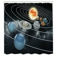 thumbnail image 3 of Ambesonne Galaxy Shower Curtain, Solar System Sun Planets, 69"Wx75"L, Black Grey, 3 of 5