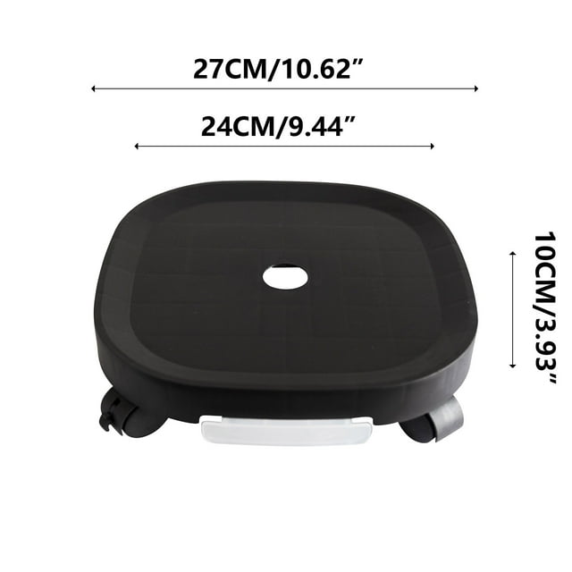 Universal Wheel Round Plastic Base Mobile Flowerpot Tray Thickened Resin Universal Wheel With Brake Strap Water Box Drawer Tray With Wheel Flower Support