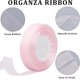 thumbnail image 5 of Cinta de organza transparente de 50 yardas x 7/8 pulgadas, cinta de gasa rosa, adorno para fiestas, invitaciones de boda, coronas, envolturas, manualidades, ribete de malla, 5 of 9