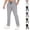 03# Light Gray, variant on Men's Elastic Waist Hiking Pants Water Resistant Quick-Dry Lightweight Outdoor Sweatpants with Zipper Pockets Army Green XL