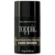 Toppik Hair Building Fibers, Dark Brown, 12g Fill In Fine or Thinning Hair, Instantly Thicker, Fuller Looking, 9 Shades for Men & Women, Keratin Protein Formula