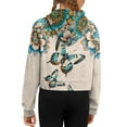 thumbnail image 2 of Chaqlin Mandala Flowers Butterfly Zip Up Sweatshirt Comfy Casual with Pocket Lightweight Comfy Casual Athletic Sports Jacket Size 11-12, 2 of 7