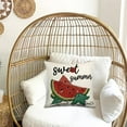 thumbnail image 5 of Watermelon Throw Pillow Covers Sweet Summer Beach Cushion Case Farmhouse Decorative Pillow Case for Outdoor Activity Sofa Home Couch Office, 18 x 18 Inch, 5 of 5